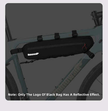 Rhinowalk Bike Frame Bag 2.1L-2.7L Splash-Proof Bicycle Under Tube Bag Triangle Bag Double Sided SBS Zipper Bottom binding syste