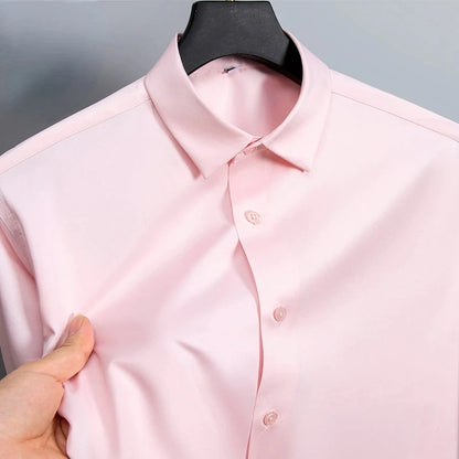 New Anti-Wrinkle Men Shirts Long Sleeve Dress Shirts For Men Slim Fit Camisa Social Business Blouse White Office Shirt S-6XL - World Bazaar Life