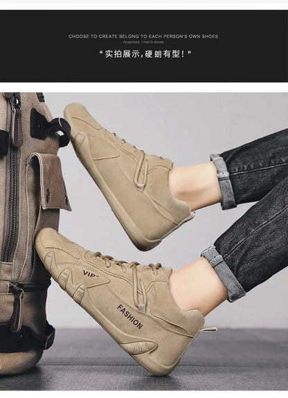 Erkekler için açık hava spor yürüyüş ayakkabıları dört mevsim yeni kaymaz konforlu iş ayakkabıları moda gençlik gündelik trend ayakkabılar erkek spor ayakkabıları