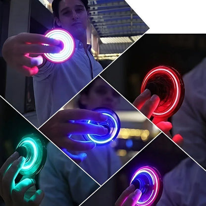 UFO Fingertip Gyroscope Sensing Toy, Fun Floating Luminous Gyroscope Stress Reducing Toy Children's Birthday Toy Gift
