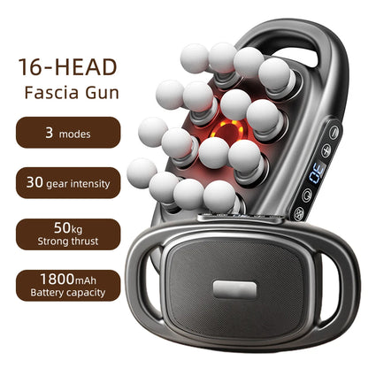 16-Head Fascia Gun High-Frequency Vibration Body Massage Gun Waist and Back  Massager Neck Shoulder Massager Muscle masajeador