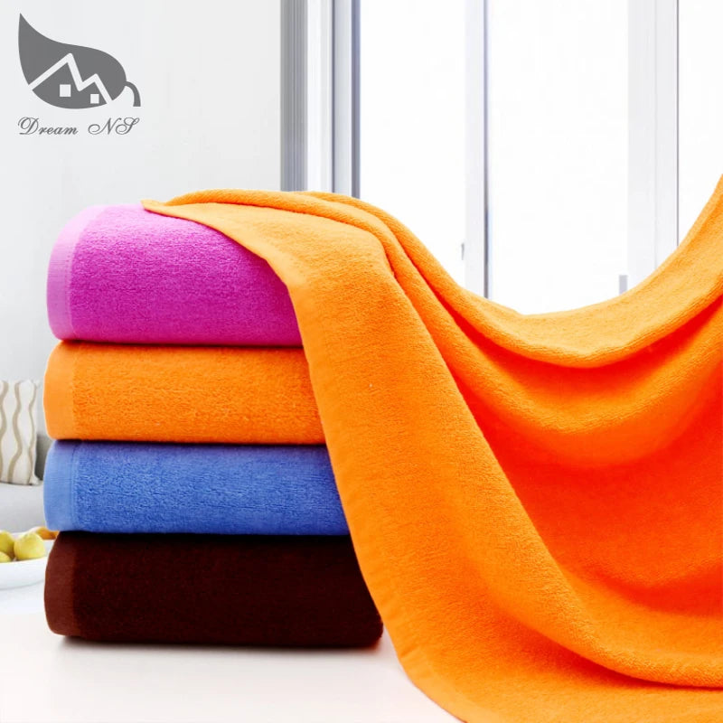70 x180cm super increase Bath Towel for Adults Thick Men Sport Beach Towel Bathroom Outdoor Travel Big Towel White Blue & Orange-World Bazaar Life