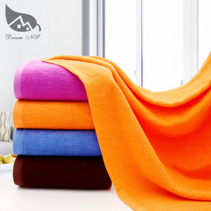 70 x180cm super increase Bath Towel for Adults Thick Men Sport Beach Towel Bathroom Outdoor Travel Big Towel White Blue & Orange-World Bazaar Life