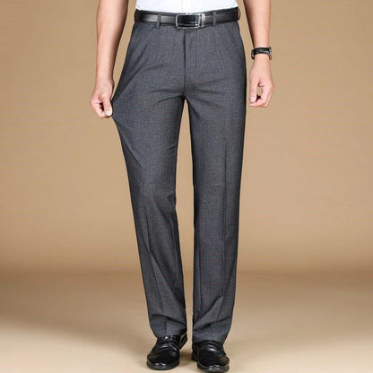 New Men's Classic Straight Leg Business Suit Pants Solid Formal Occasion Office Pants Male High Quality Baggy Trousers Plus Size - World Bazaar Life