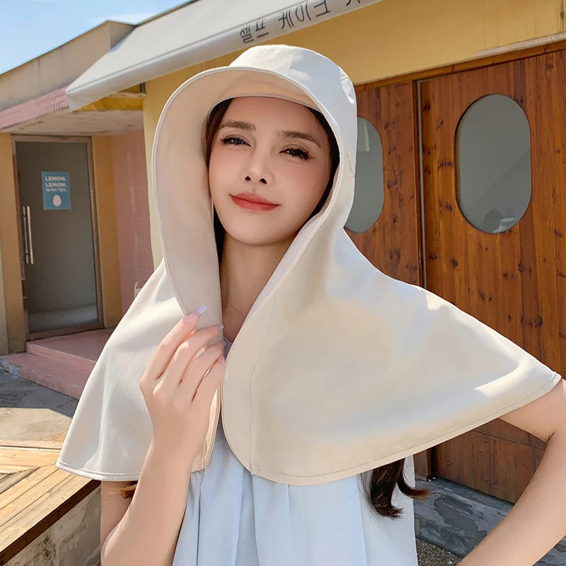 Wide Brim Sun Hat with Neck Flap – UV Protection for Hiking & Fishing-World Bazaar Life