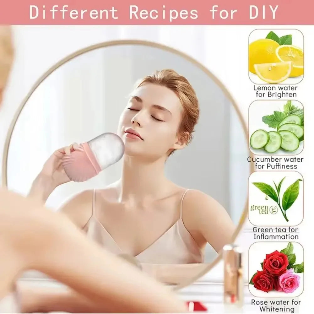 Ice Facial Roller Face Lifting Contouring Tools Silicone Ice Cube Trays Ice Globe Balls Eye Face Massager Beauty Skin Care Tools-World Bazaar Life
