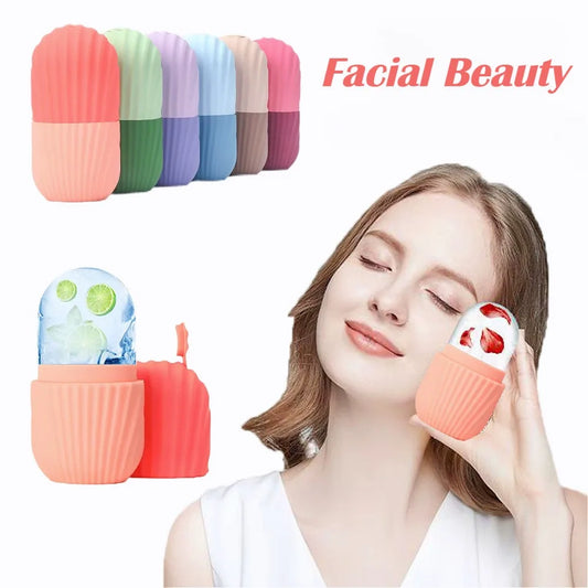 Ice Facial Roller Face Lifting Contouring Tools Silicone Ice Cube Trays Ice Globe Balls Eye Face Massager Beauty Skin Care Tools-World Bazaar Life