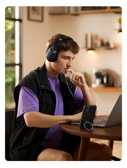 UGREEN Choice Max5c Wireless Bluetooth Headphones 43dB Active Noise Cancellation Hi-Res LDAC 75H Spatial Audio Earbuds Headset-World Bazaar Life