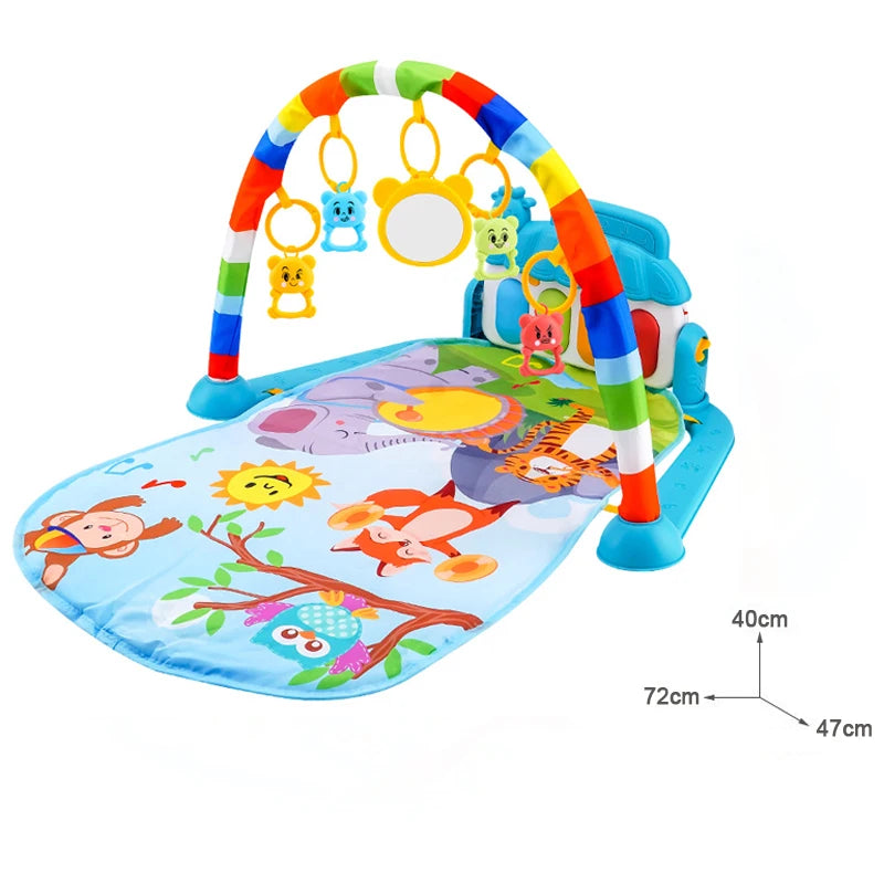 Musical Baby Activity Gym Rack Play Mat Kid Rug Puzzle Mat Carpet Piano Keyboard Infant Playmat Crawling Game Pad Baby Toy Gift - World Bazaar Life