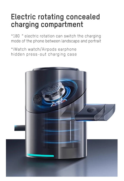 Magnetic Multifunctional Charging Station for Mobiles Earbuds Watches