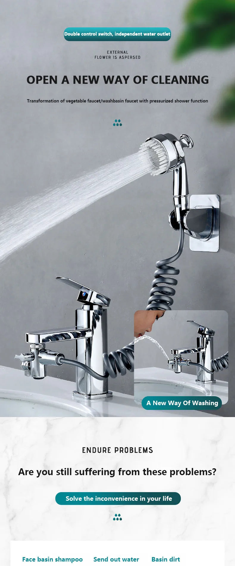 Universal Faucet Bubbler Anti-Splash Extender for Washbasin - World Bazaar Life