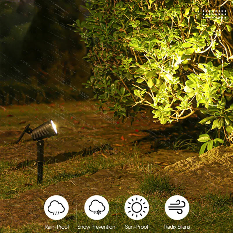 Solar LED Spotlight 9LED Outdoor Adjustable Landscape Light - World Bazaar Life