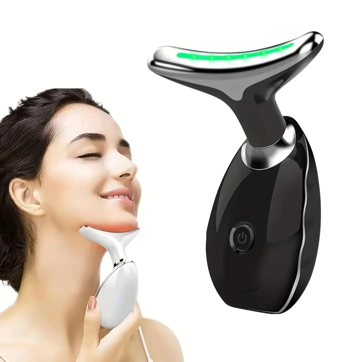 7LED Color Vibrating Neck Device Beauty Gift, neck and face skin massager, 1 piece set portable usb charging, electric Facial ma - World Bazaar Life