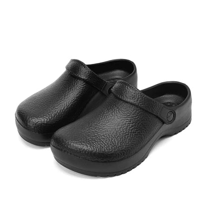 Comwarm Men New Clogs Slippers Non-slip Oil-proof Waterproof and Wear-resistant Work Kitchen Shoes Comfortable EVA Garden Sandal