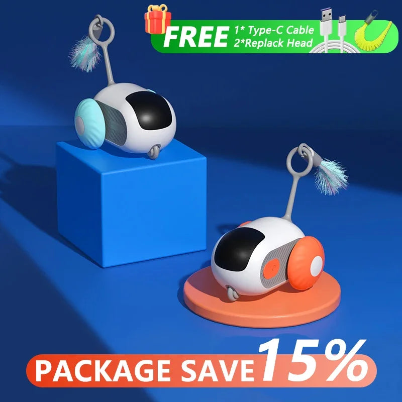 Smart Rolling Cat Toy Car – Interactive Remote Control Pet Toy-World Bazaar Life