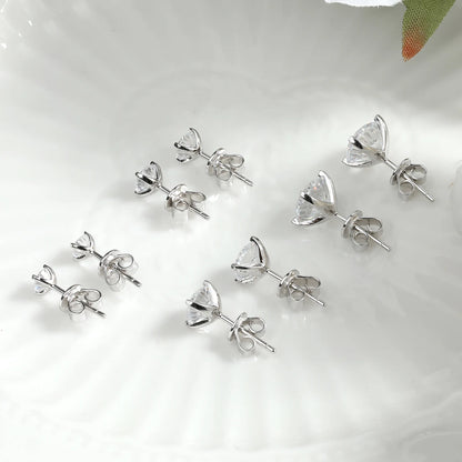 KNOBSPIN Moissanite Earring 0.2-2ct D VVS1 GRA Certified Lab Diamond 4 Claw s925 Sterling Silver Stud Earrings for Women Man-World Bazaar Life