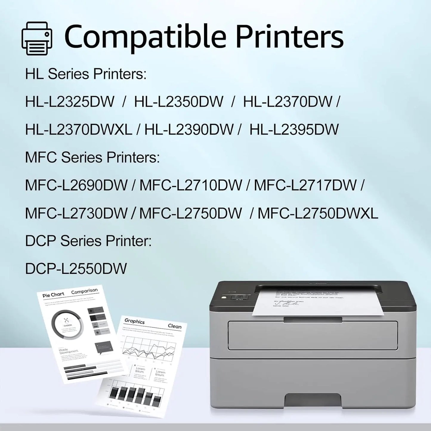 Greencycle TN760 TN730 Toner Cartridge Compatible for Brother TN-760 TN-730 with CHIP Use with DCP-L2550DW HL-L2350DW  Printer - World Bazaar Life