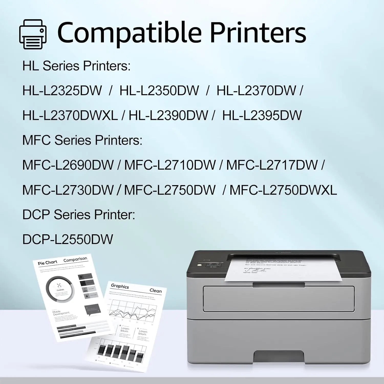 Greencycle TN760 TN730 Toner Cartridge Compatible for Brother TN-760 TN-730 with CHIP Use with DCP-L2550DW HL-L2350DW  Printer - World Bazaar Life