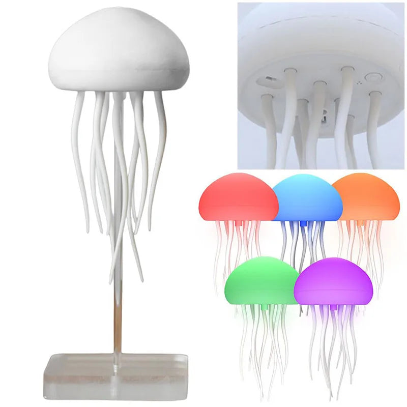 Jellyfish RGB Lamp - Voice Control, Rechargeable & Touch Sensor - World Bazaar Life