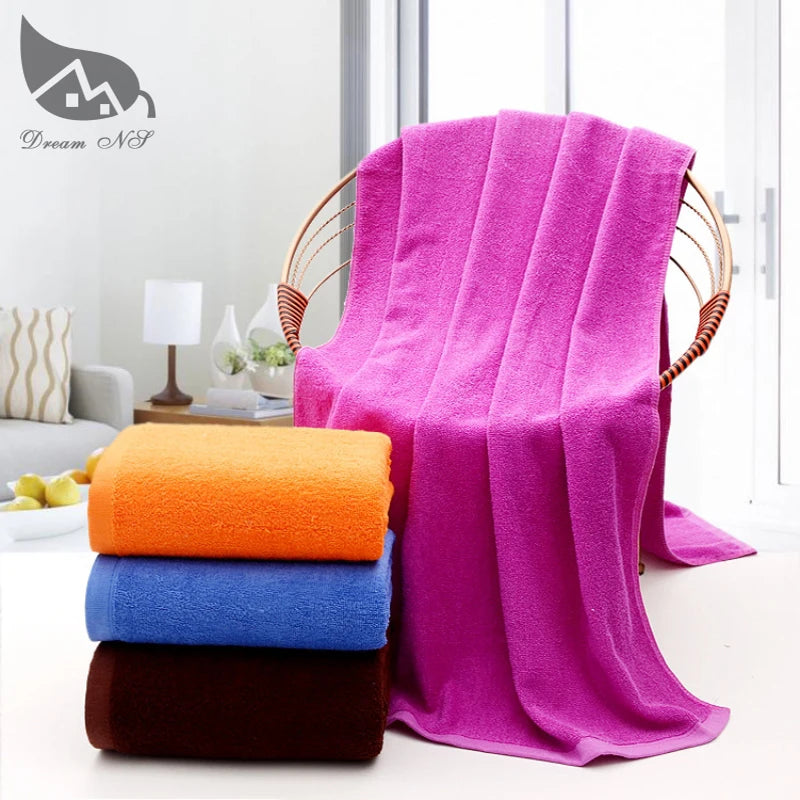 70 x180cm super increase Bath Towel for Adults Thick Men Sport Beach Towel Bathroom Outdoor Travel Big Towel White Blue & Orange-World Bazaar Life