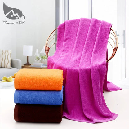 70 x180cm super increase Bath Towel for Adults Thick Men Sport Beach Towel Bathroom Outdoor Travel Big Towel White Blue & Orange-World Bazaar Life