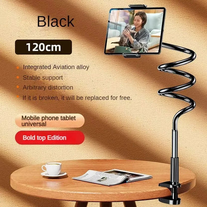Tablet Stand for Desk Clip Rotating Lazy Flexible Gooseneck Clamp Universal Long Arm Mount for Ipad Bed Desk Mobile Phone Holder - World Bazaar Life
