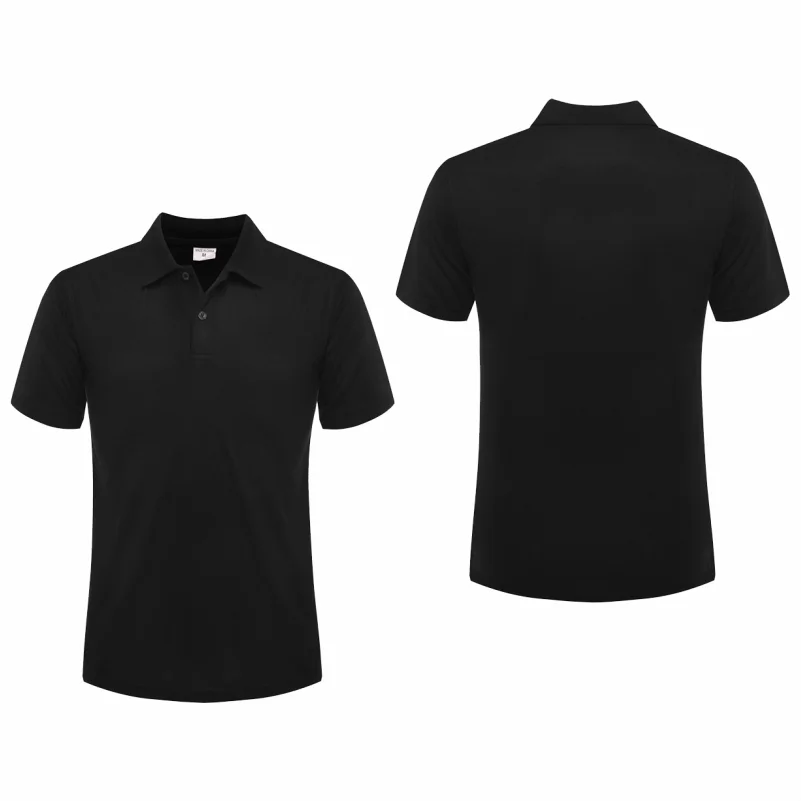 Summer Top New Lapel  Solid Color Shirt Short Sleeve Casual Business Fashion Breathable And Comfortable Polo Shirt Group Uniform-World Bazaar Life