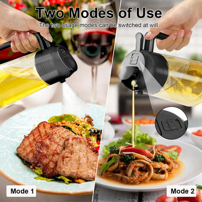 2in1 Olivenölspender &amp; Sprühflasche 500ml zum Kochen &amp; Grillen