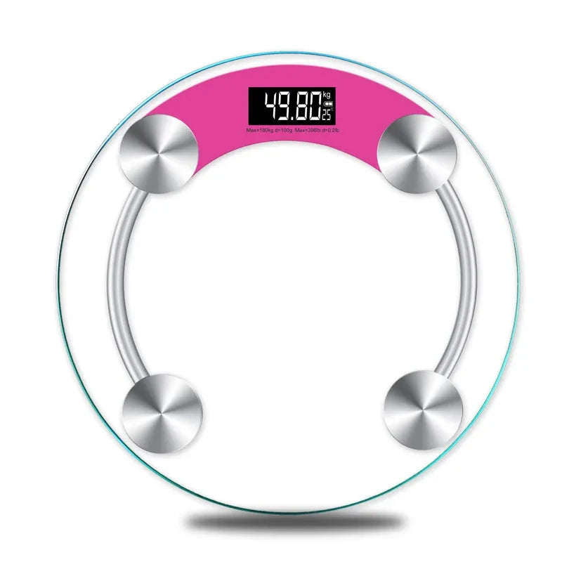 Round Transparent Digital Scale Body Weight Scale Floor Electronic Scales LCD Scales Body Weighing Scale For Bathroom-World Bazaar Life