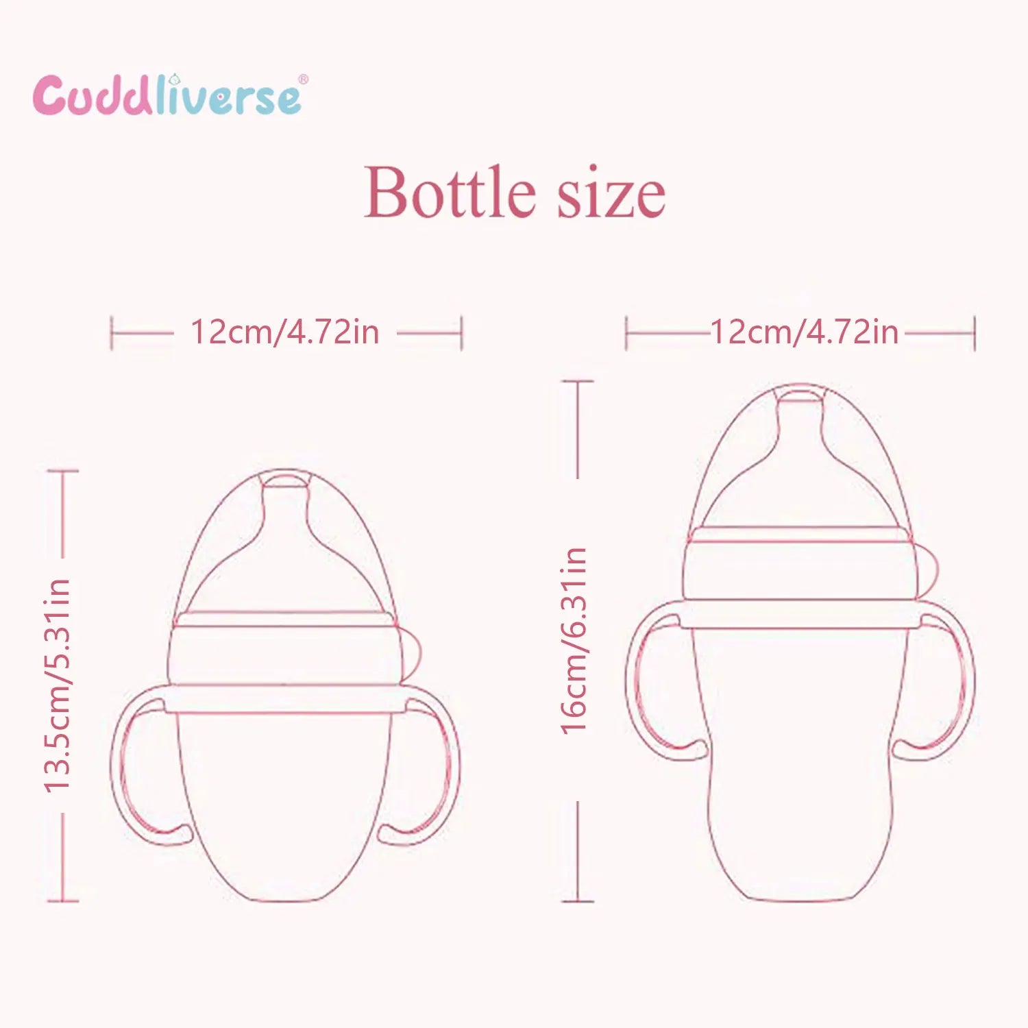 New 0-36 months baby nano-silicone bottle 240ml 150ml with handle Breastmilk-like design Soft milk pulling - World Bazaar Life