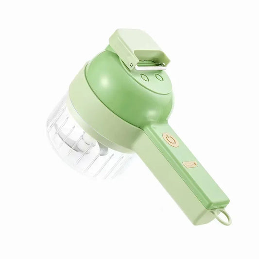 4In1 Electric Vegetable Cutter Set Handheld Wireless Electric Garlic Masher Food Chopper Meat Grinder Machine Food Peel Slice