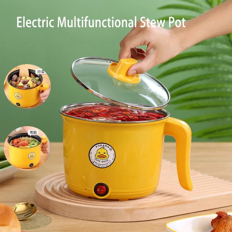 1.8L 220V mini multifunctional student dormitory electric hot pot electric cooking noodles home small pot Stainless steel liner-World Bazaar Life