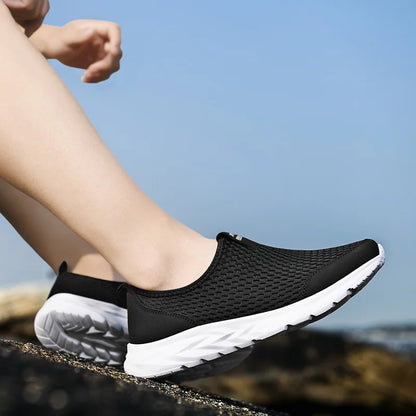 YRZL Men's Breathable Mesh Sneakers - Lightweight & Non-Slip