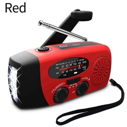 Outdoor Emergency Radio – Hand Crank, Solar, Light & Power Bank