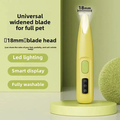 Pawsome Grooming Pro: LED Waterproof Dog Paw Trimmer with 18mm Blade
