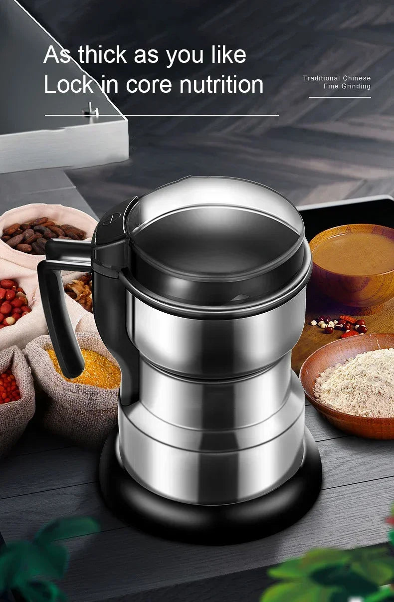 400W Electric Grinder Coffee Kitchen Beans Cereal Nuts Spices Grains Multifunctional Grinder Machine for Home Coffee Grinders-World Bazaar Life