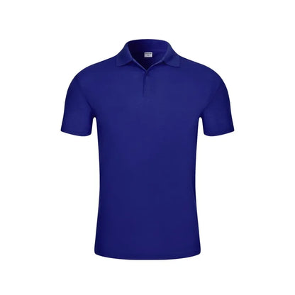 Summer Top New Lapel  Solid Color Shirt Short Sleeve Casual Business Fashion Breathable And Comfortable Polo Shirt Group Uniform-World Bazaar Life