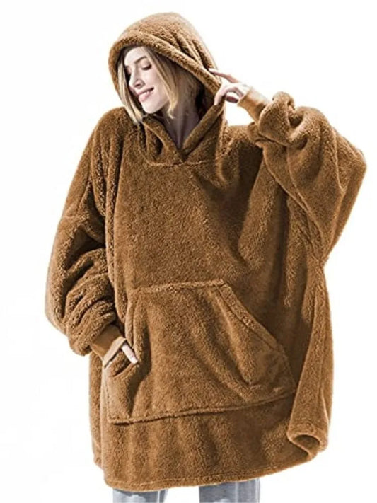 Women's Velvet Hoodie Pajamas with Pockets