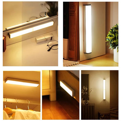 Motion Sensor Light Wireless LED Night Light Type C Rechargeable Light Cabinet Wardrobe Lamp Staircase Backlight For Kitchen LED-World Bazaar Life