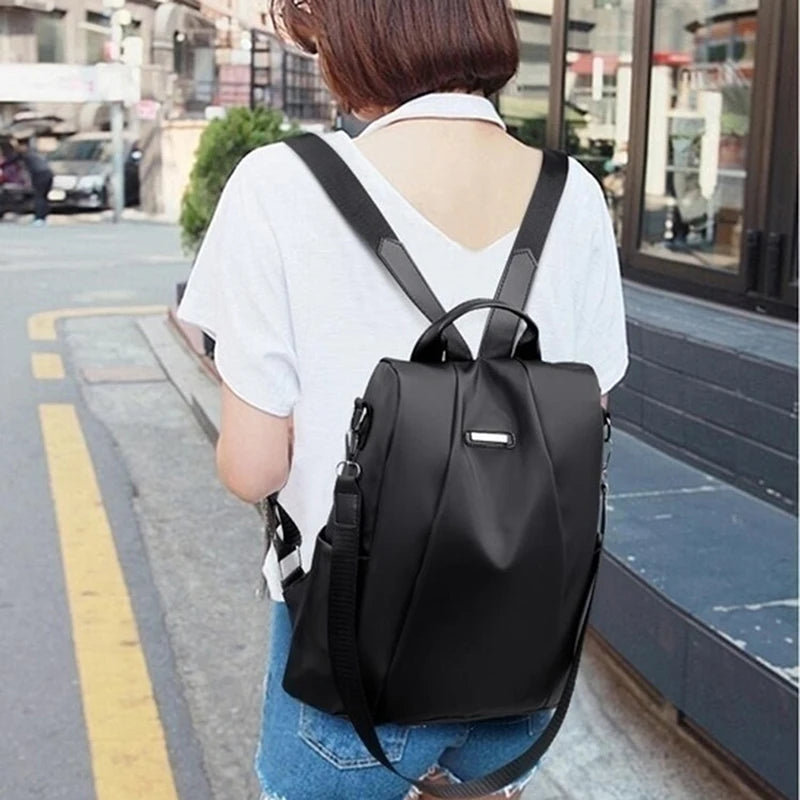New Women's Multifunction Backpack Casual Solid Color School Bag For Girls Fashion Detachable Strap Travel Shoulder Bag - World Bazaar Life
