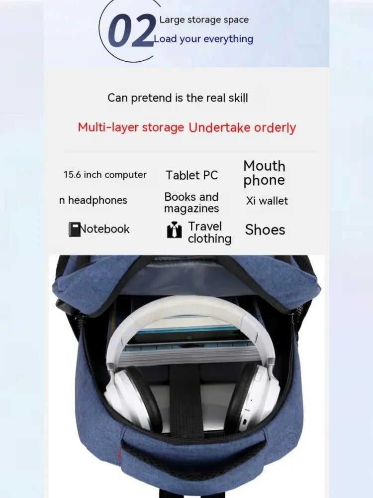 Mens BackPack Large Capacity Simple Fashion Travel Female Student Computer Bag - World Bazaar Life