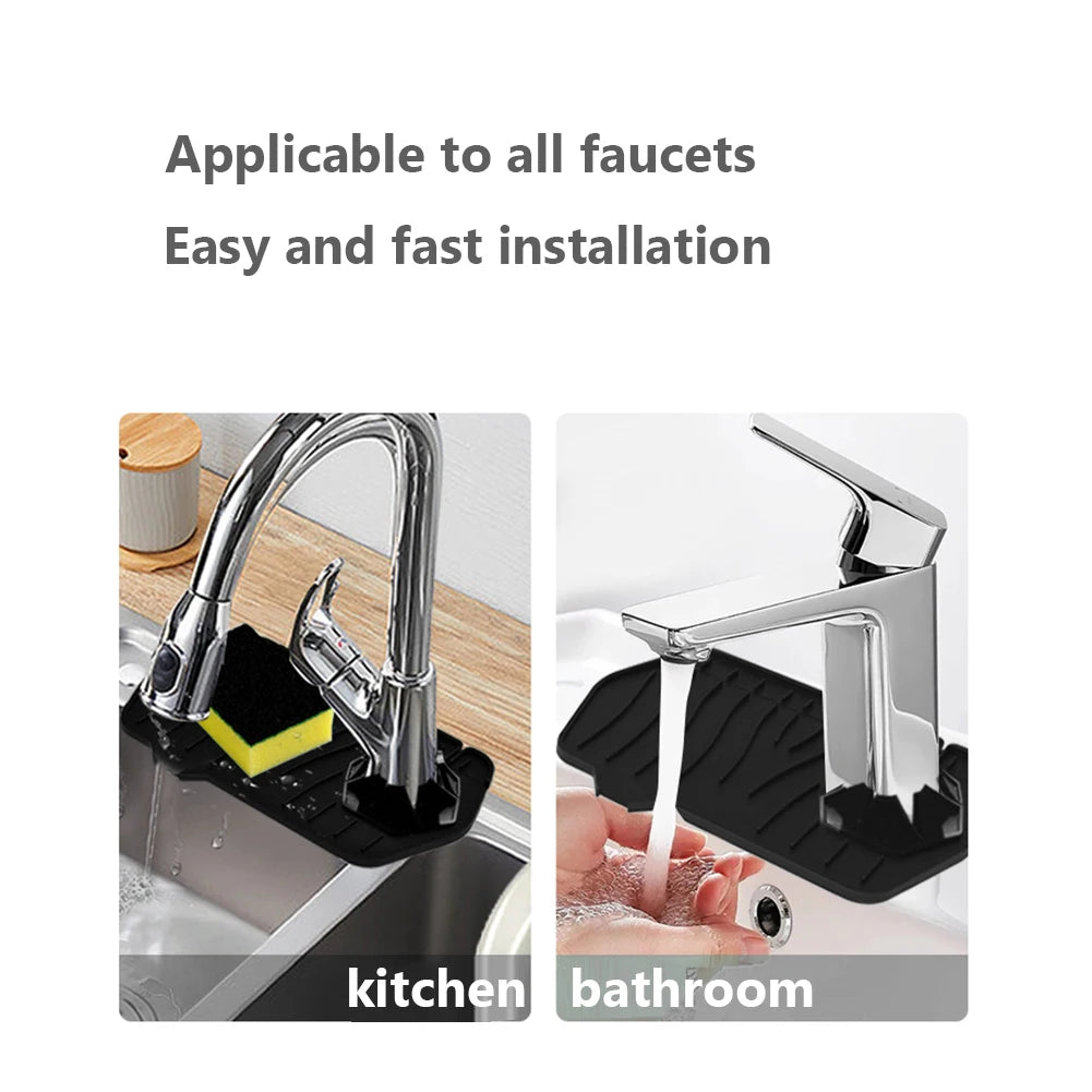 Silicone Drain Pad Countertop Protector Faucet Splash Guard Tray - World Bazaar Life