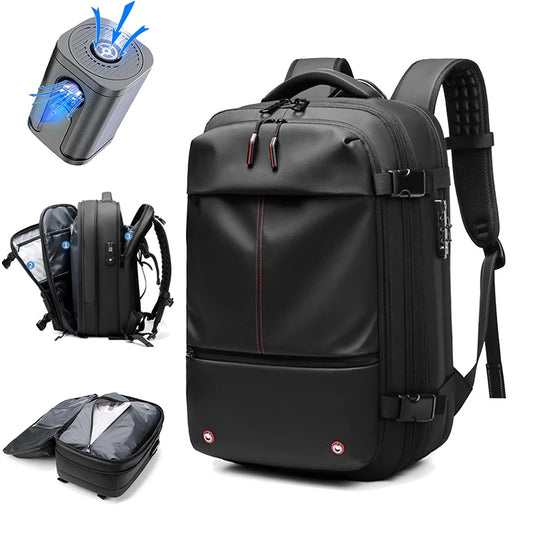 Travel Men 17 inch Laptop Backpack vacuum compression Backpack Business Large Capacity school Backpack expand outdoor backpack - World Bazaar Life