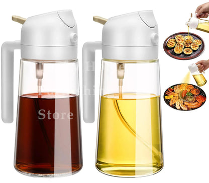 2in1 Olivenölspender &amp; Sprühflasche 500ml zum Kochen &amp; Grillen