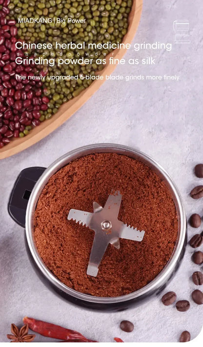 400W Electric Grinder Coffee Kitchen Beans Cereal Nuts Spices Grains Multifunctional Grinder Machine for Home Coffee Grinders-World Bazaar Life
