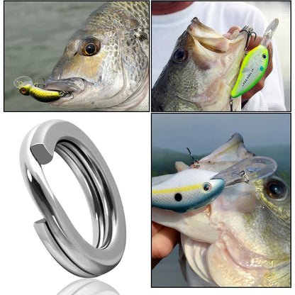 Fishing Pro Spaltringe aus Edelstahl – Hochfester Angelschlaufenverbinder (200/250 Stück) – Bestbewertet und benutzerfreundlich