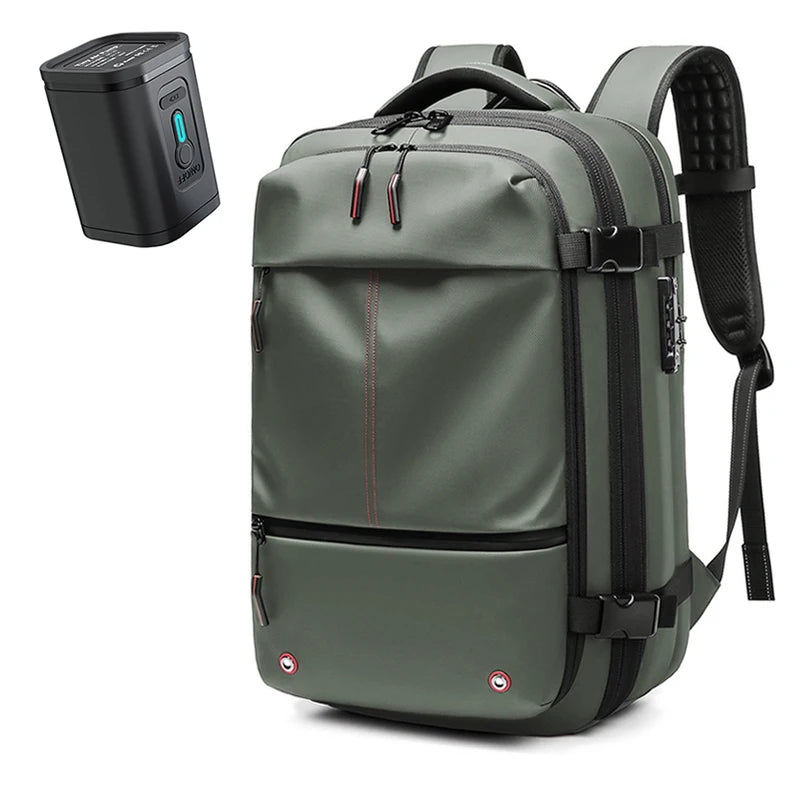 Travel Men 17 inch Laptop Backpack vacuum compression Backpack Business Large Capacity school Backpack expand outdoor backpack - World Bazaar Life