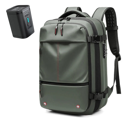 Travel Men 17 inch Laptop Backpack vacuum compression Backpack Business Large Capacity school Backpack expand outdoor backpack - World Bazaar Life