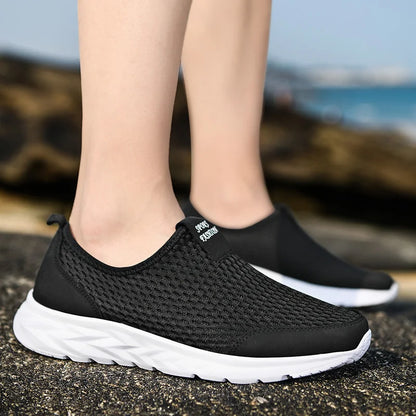 YRZL Men's Breathable Mesh Sneakers - Lightweight & Non-Slip