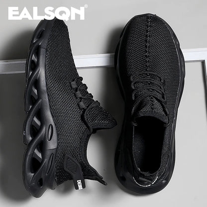Men Sports Running Black Jogging Shoes Casual Sneakers Brown Outdoor Breathable Mesh Women Light Shock-absorption Black Tennis - World Bazaar Life